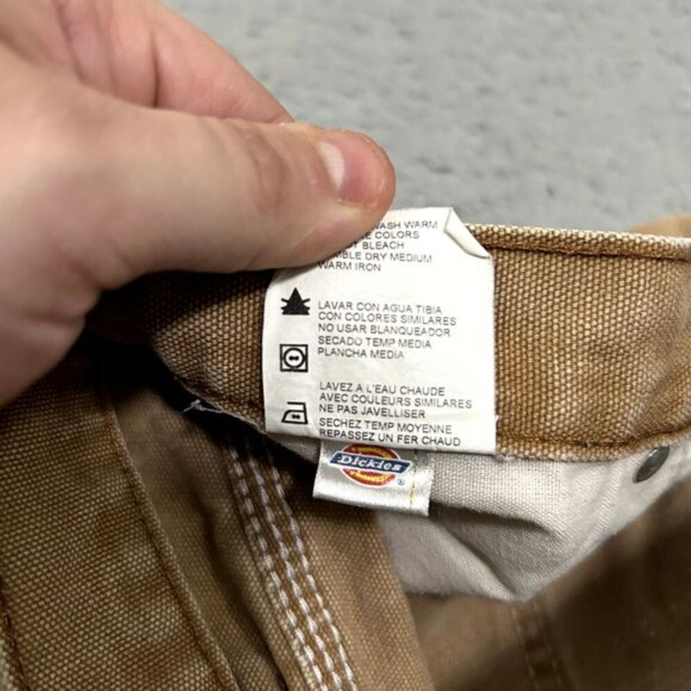 Dickies‎ Pants Mens 42x30 Brown Beige Faded Carpenter Duck Canvas Work Wear Y2K - Picture 9 of 10